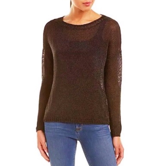 Vince Rayon Scoop Neck Drop Shoulder Sweater - Picture 1 of 7